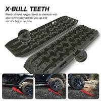 X-BULL Recovery tracks kit Boards 4WD strap mounting 4x4 Sand Snow Car qrange GEN3.0 6pcs OLIVE