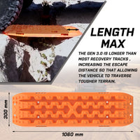 X-BULL 2PCS Recovery Tracks Boards Snow Mud Truck 4WD With Carry bag