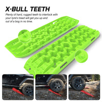 X-BULL 2PCS Recovery Tracks Snow Mud Sand Truck With Carry bag Green