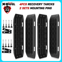 X-BULL Recovery tracks Boards 10T 2 Pairs/ Sand / Mud / Snow Mounting Bolts Pins Gen 2.0 -Black