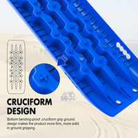 X-BULL 4X4 Recovery tracks 10T 2 Pairs/ Sand tracks/ Mud tracks/  Mounting Bolts Pins Gen 2.0 -Blue