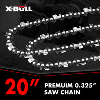 X-BULL 20'' Chainsaw Bar and Chain 0 .325 Pitch Gauge 76 Link Universal