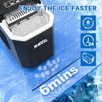 Ice Maker Machine 2.2L Portable Ice Cube Tray Bar Countertop Party Commercial