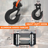 Electric Winch 4500LBS Winch Steel Cable Trailer Towing Remote ATV Winch UTV Winch 4WD