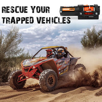 Electric Winch 4500lb Winch Synthetic Rope Wireless Towing Trailer ATV UTV