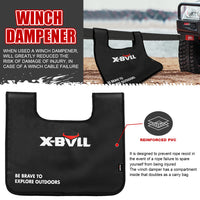 X-BULL Recovery Rope kit Snatch Strap Soft Shackles Hitch receiver Kinetic Tire Deflator