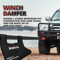 X-BULL Snatch Strap Soft Shackles Kinetic Recovery Rope Folding Shovel Survival