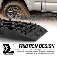 X-BULL Recovery tracks / Sand tracks / Mud tracks / Off Road 4WD 4x4 Car 2 Pairs Gen 3.0 - Black