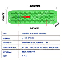 X-BULL Recovery tracks Sand tracks 2 Pairs Sand / Snow / Mud 10T 4WD Gen 3.0 - Green