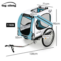 TAG-ALONG Pet & Cargo Bike Trailer, Bicycle Pet & Cargo Trailer, Jogger, Cargo Carrier, Blue