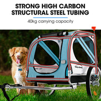 TAG-ALONG Pet & Cargo Bike Trailer, Bicycle Pet & Cargo Trailer, Cargo Carrier, Blue