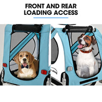 TAG-ALONG Pet & Cargo Bike Trailer, Bicycle Pet & Cargo Trailer, Cargo Carrier, Blue