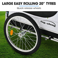 TAG-ALONG Pet & Cargo Bike Trailer, Bicycle Pet & Cargo Trailer, Cargo Carrier, Grey