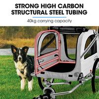 TAG-ALONG Pet & Cargo Jogger Bike Trailer, Pull Behind Bicycle Trailer Carrier Stroller, Grey