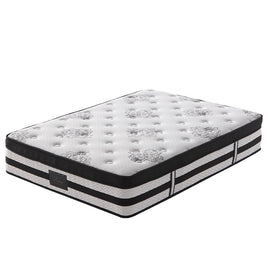 KINGSTON SLUMBER Luxury 34cm Double Mattress, Medium Firm, Euro Top, 5-Zone Pocket Spring Foam