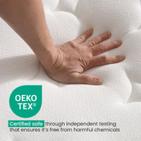KINGSTON SLUMBER RelaxMax 31cm Queen Mattress, Medium, Euro Top, 5-Zone, Pocket Spring, Knitted Fabric
