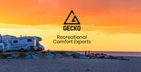 GECKO 95L Portable Upright Fridge, 12V/24V for Motorhome, Caravan, Black
