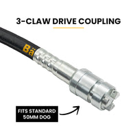 BAUMR-AG CVS606 6 Metre x 60mm Concrete Vibrating Shaft, Australian Standard 3-Claw Drive Coupler