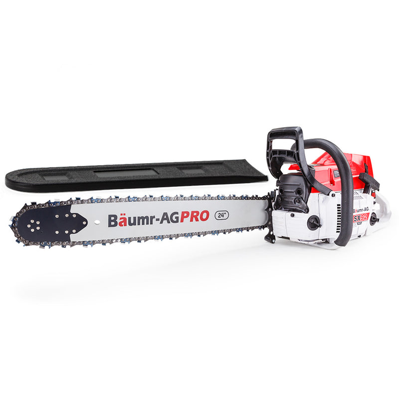 BAUMR-AG Petrol Commercial Chainsaw 24 Bar E-Start Chain Saw Top Handle Pruning Kings Warehouse Australia