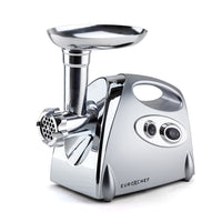 EUROCHEF Electric Meat Grinder, Stainless Steel Mincer Sausage Filler Kibbe Maker, Silver