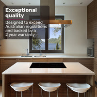 EUROCHEF 60cm 4 Zone Induction Cooktop, 7200W Electric, FlexZone Function, Touch Controls