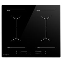 EuroChef 60cm 4 Zone Induction Cooktop, 7200W Electric, Dual Link Bridged Zone Hobs, Touch Controls