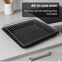 EuroChef 60cm Stainless Built-in 70L Grill 8 Function Fan Forced Electric Wall Oven