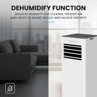 CARSON 2.05kW Portable Air Conditioner, with Fan & Dehumidifier Mode, Remote Control, 24hr Timer, Sleep Mode