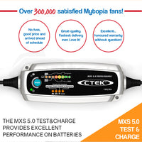 CTEK MXS 5.0 Test and Charge Battery Charger 12V 5Amp Deep Cycle AGM Bumper Case