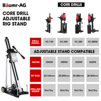 BAUMR-AG Adjustable Core Drill Wheeled Rig Stand