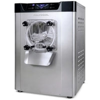 POLYCOOL Commercial 4L Benchtop Hard Ice Cream and Gelato Machine, 16L/hr output, 1400W, Stainless Steel, Digital Control Panel