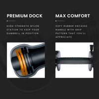 ATIVAFIT 2x Adjustable Dumbbell Set Weights Dumbbells Home Gym Interchangeable