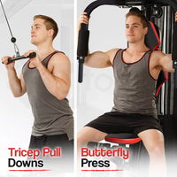 PROFLEX Home Gym Exercise Machine Fitness Equipment Weight Bench Press Set 148lbs