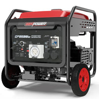 GENPOWER 8.5kW Peak 7.2kw Open Frame Inverter Generator, Push-Button Start, 2x15A, 1x32A, 20L Tank, Wheels, RCD, Portable, Backup