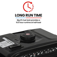 GENPOWER 8.5kW Peak 8.2kW Inverter Generator, Push Button & Remote Start, ATS Compatible, RCD, Portable w/ Wheels, 27L Fuel Tank, Grid Power Home Backup