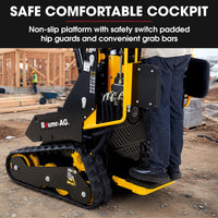 BAUMR-AG BSR5000 Mini Loader Skid Steer, with Bucket, 10hp OHV 4-Stroke Petrol Engine, 200kg Rated Operating Capacity