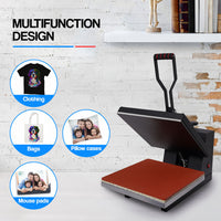 THERMOMATE Large Heat Press Machine Multipurpose sublimation printing 38x38cm 15 InchX15 Inch