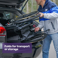 EQUIPMED Electric Wheelchair Folding, Long Range, Airline Approved, Lithium Battery, 24" Light Rear Wheels, Matte Black/Blue