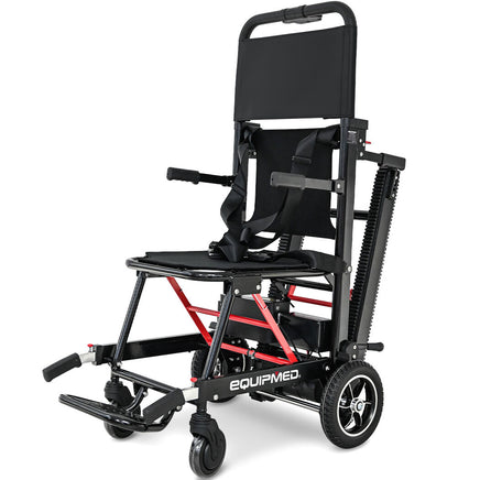 EQUIPMED Electric Stair Climbing Wheelchair, 169kg Load Capacity, 46 Steps/min, Aluminium Alloy, Foldable