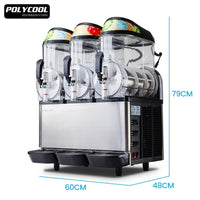 POLYCOOL 36L Slushie Machine Granita Commercial Slush Slurpee Maker Slushy Juice