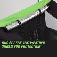 Tag-along Kids Bike Trailer Bicycle Pram Stroller Children Jogger Green