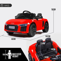 Kids Kids Ride-On Car Licensed AUDI R8 SPYDER Battery Electric Toy Remote 12V Red