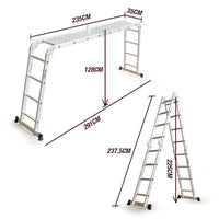 BULLET Pro 4.7m Multi-Purpose Ladder Aluminium Extension Folding Adjustable Step