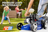 POWERBLADE Lawn Mower 139CC 17 - Petrol Powered Push Lawnmower 4 Stroke Engine