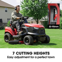 BAUMR-AG 38" Ride On Mower Lawn Tractor, Side Discharge or Mulch, Electric Start, 14hp 452cc, Hydrostatic, 100kg Towing, 7 Cut Heights