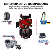 BAUMR-AG 50" Zero-Turn Ride On Mower, Electric Start, 23hp, 764cc, Hydrostatic Drive, 7 Cut Heights