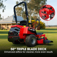 BAUMR-AG 50" Zero-Turn Ride On Mower, Electric Start, 23hp, 764cc, Hydrostatic Drive, 7 Cut Heights