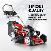 Baumr-AG 220cc Lawn Mower 4-Stroke 20 Inch Petrol Lawnmower 4-in-1 Self-Propelled Push