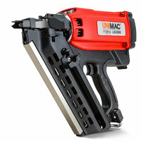 UNIMAC LXG3000 50-90mm 34-Deg Cordless  Gas Framing Nail Gun, Commercial Gas Nailer, with 2 Li-Ion Batteries