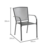 FORTIA 2pc Outdoor Dining Chair Set, for Outside with E-coating